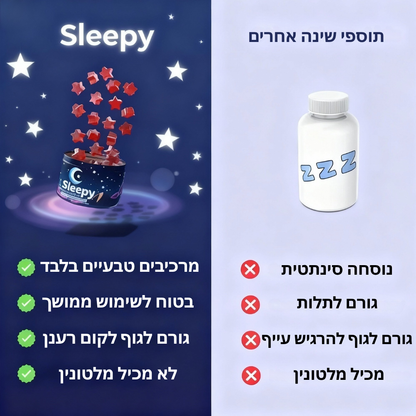 Sleepy - הצפת עייפות טבעית והירדמות תוך 30 דקות